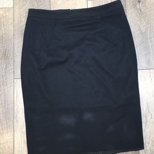 Mesh pencil skirt